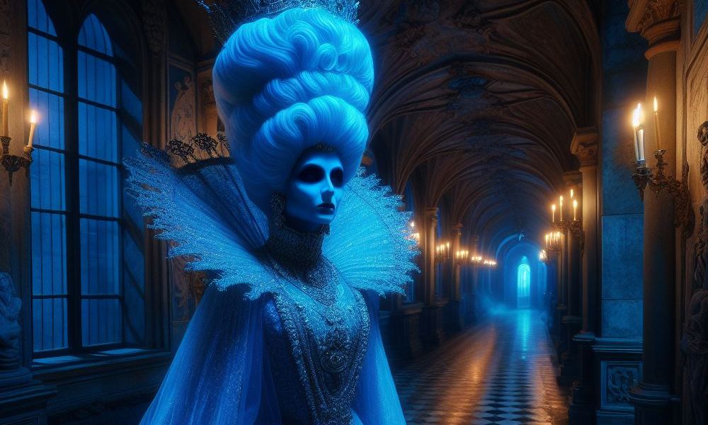 Błękitna Markiza w Łańcucie, wygenerowane przez AI