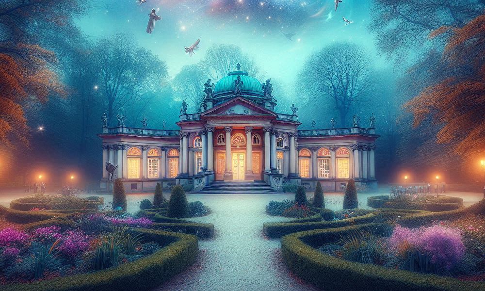 Park Łazienkowski - grafika inspirowana parkiem w Warszawie