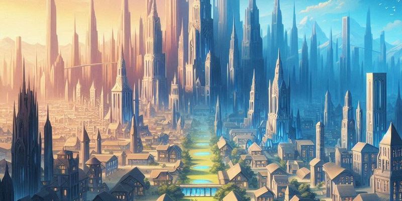 Świat fantasy - wizualizacja przykładowego miasta