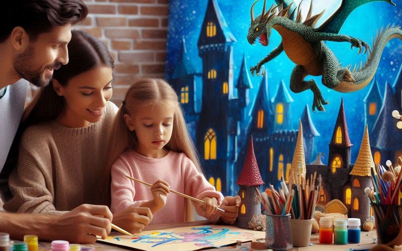 Świat fantasy - malowanie z rodzicami