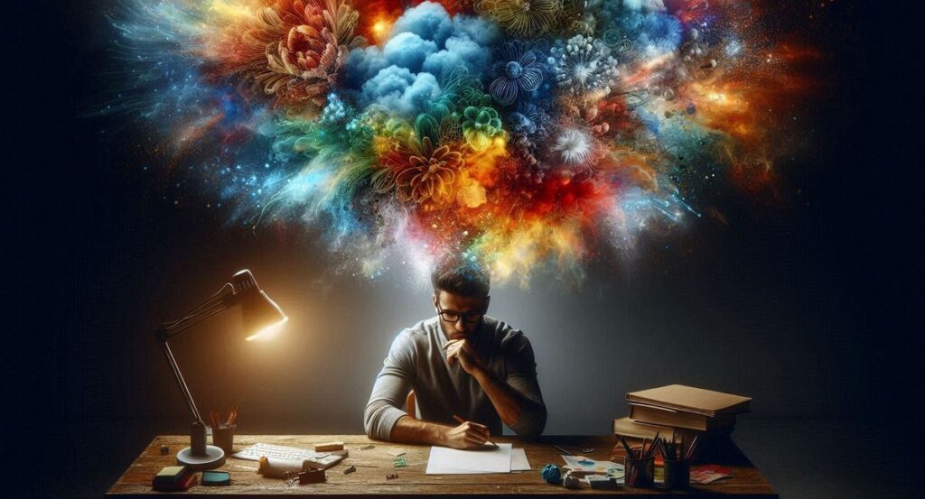 Twórczy kryzys - chmura barwnych idei, AI/Bing