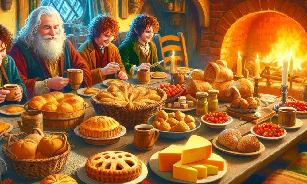 Dzień Hobbita 2024, hobbici przy stole