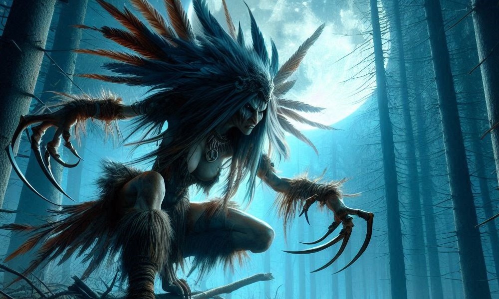 Strzyga na polowaniu w nocy