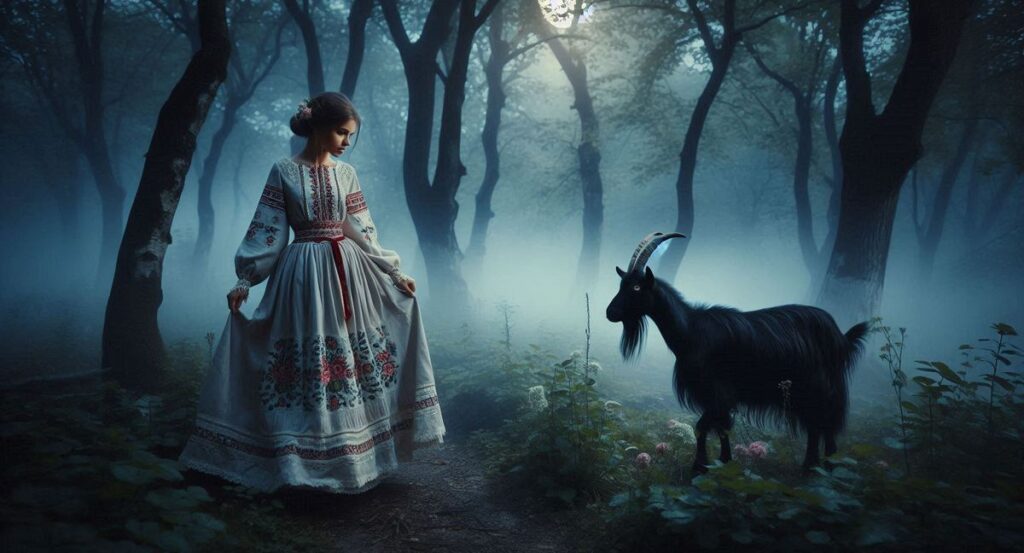 Spotkanie czarownicy i Welesa