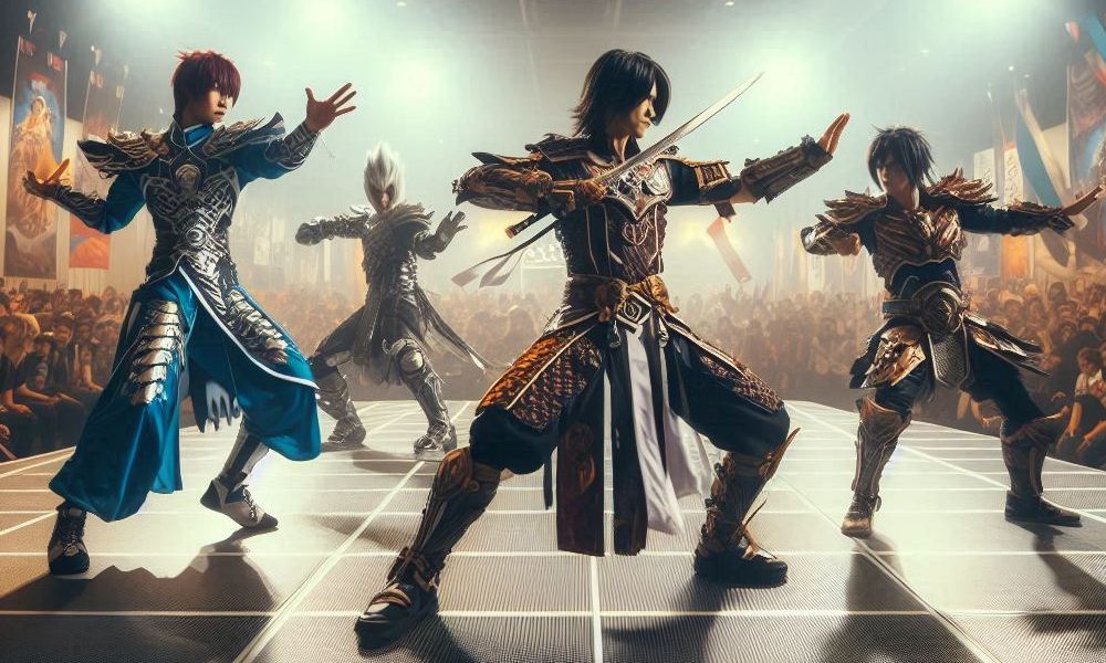 Cosplayerzy na arenie