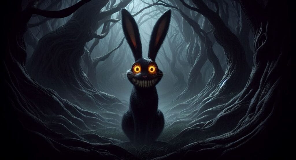 Celtycki demon Puca jako królik
