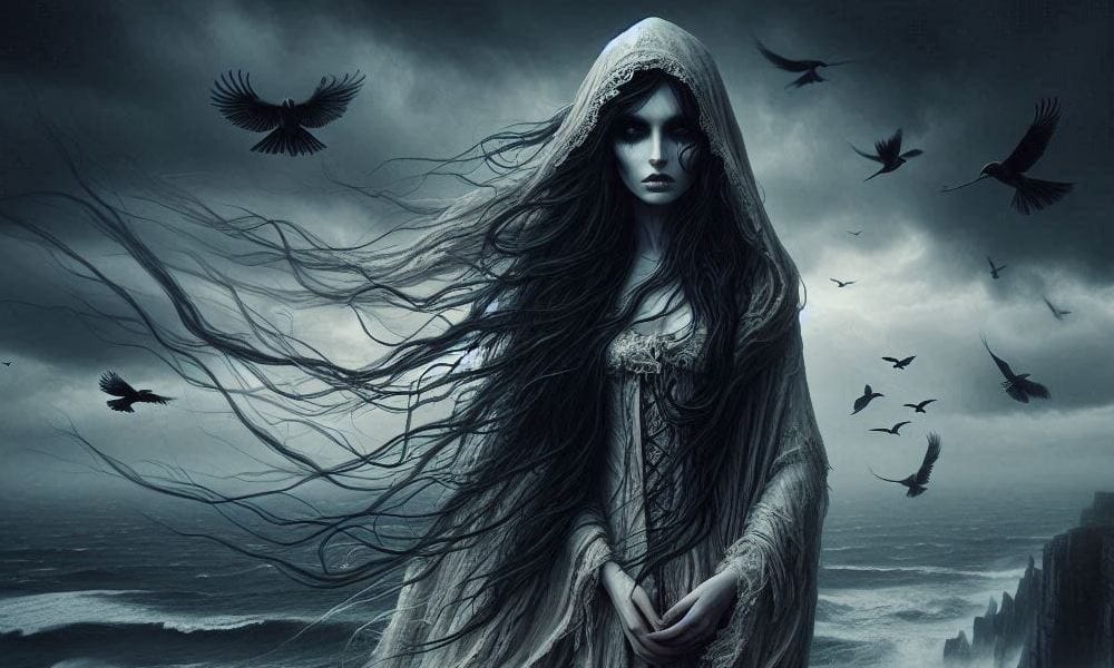 Cliodhna jako Królowa Banshee po swojej śmierci