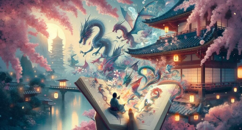 Fantasy w Japonii - obrazy wylewające się z książki