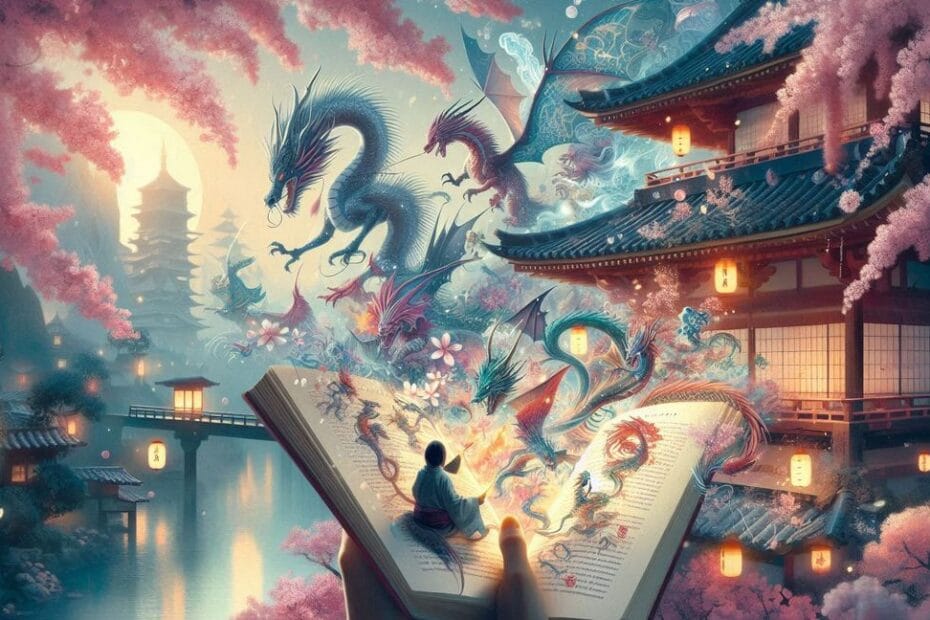 Fantasy w Japonii - obrazy wylewające się z książki