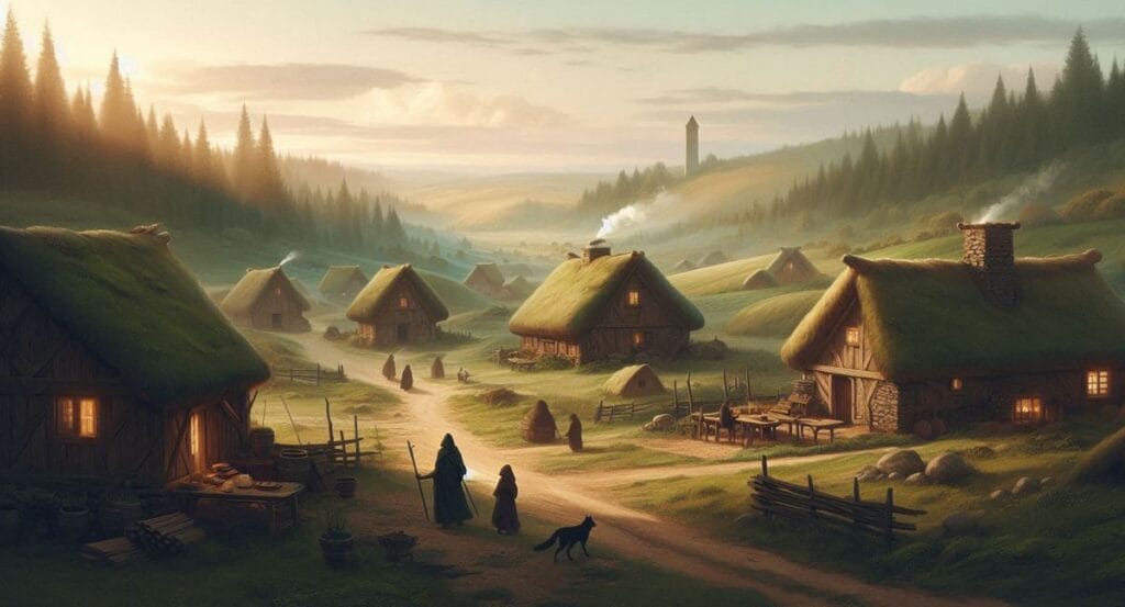 Spokojna wioska fantasy