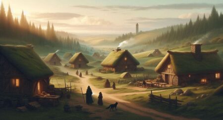 Spokojna wioska fantasy
