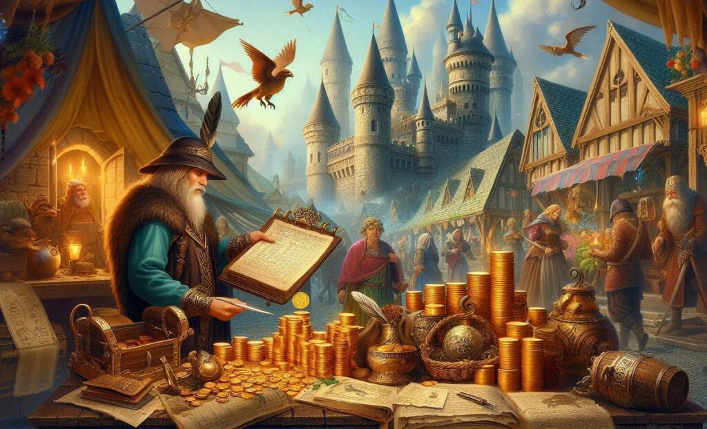 Jak tworzyć fantasy - urzędnik liczący złoto