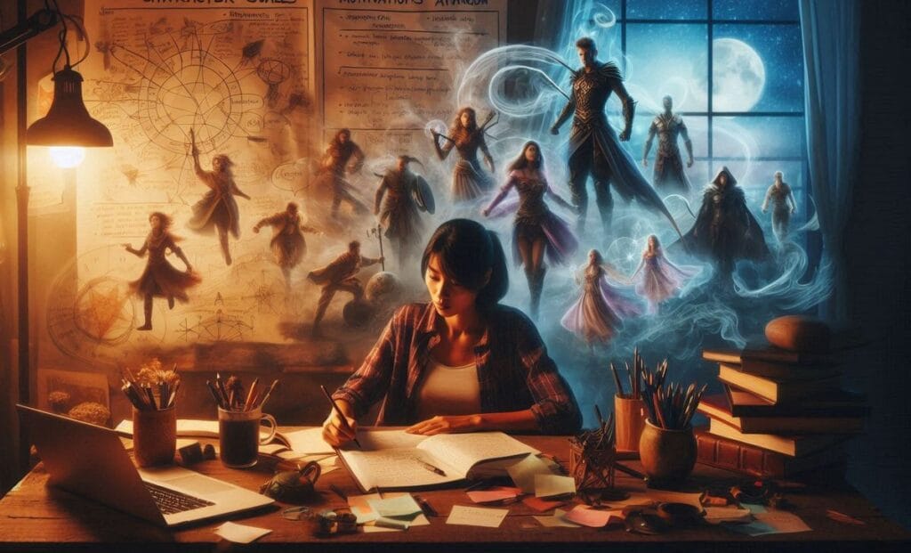 Cele postaci, autorka fantasy tworząca nowe postacie