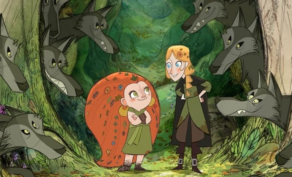 Kadr z bajki "Sekret wilczej gromady"