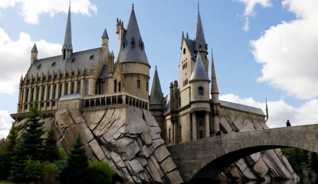 Zamek na skale inspirowany serialem Harry Potter