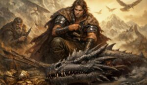 Sigurd i smok Fafnir. Nordycka legenda o złocie Nibelungów